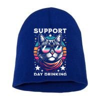 Support Day Ing Advocate Alcohol Enthusiast Cat Gift Short Acrylic Beanie