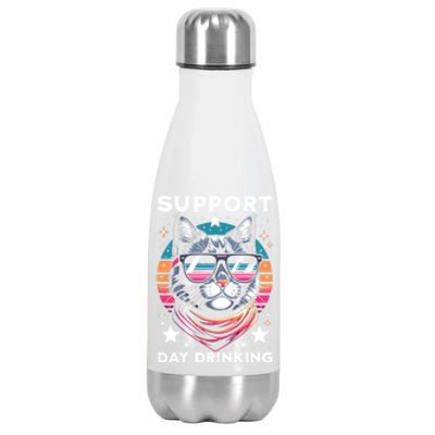 Support Day Ing Advocate Alcohol Enthusiast Cat Gift Stainless Steel Insulated Water Bottle