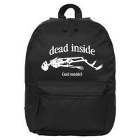 Snazzyseagull Dead Inside And Outside Skeleton 16 in Basic Backpack