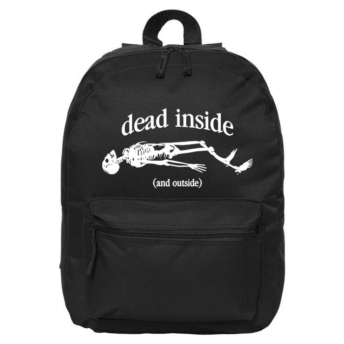 Snazzyseagull Dead Inside And Outside Skeleton 16 in Basic Backpack