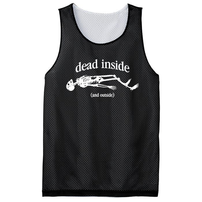 Snazzyseagull Dead Inside And Outside Skeleton Mesh Reversible Basketball Jersey Tank