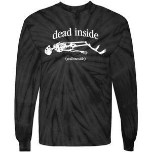 Snazzyseagull Dead Inside And Outside Skeleton Tie-Dye Long Sleeve Shirt