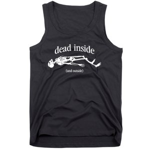 Snazzyseagull Dead Inside And Outside Skeleton Tank Top