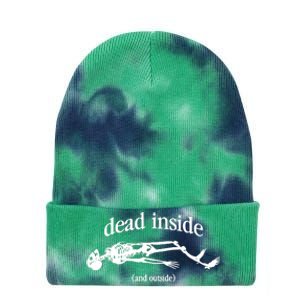 Snazzyseagull Dead Inside And Outside Skeleton Tie Dye 12in Knit Beanie