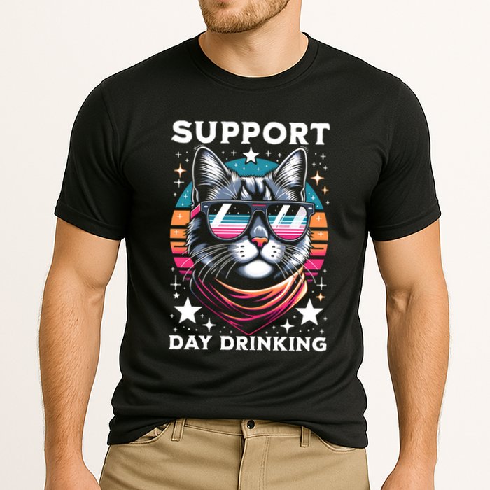 Support Day Ing Advocate Alcohol Enthusiast Cat Gift Cooling Performance Crew T-Shirt