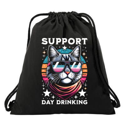 Support Day Ing Advocate Alcohol Enthusiast Cat Gift Drawstring Bag