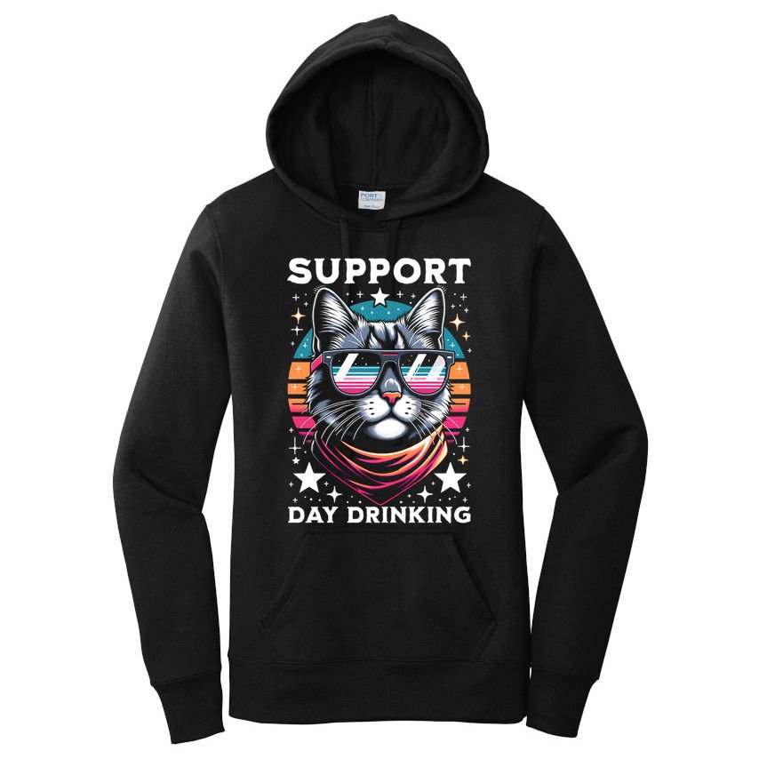 Support Day Ing Advocate Alcohol Enthusiast Cat Gift Women's Pullover Hoodie