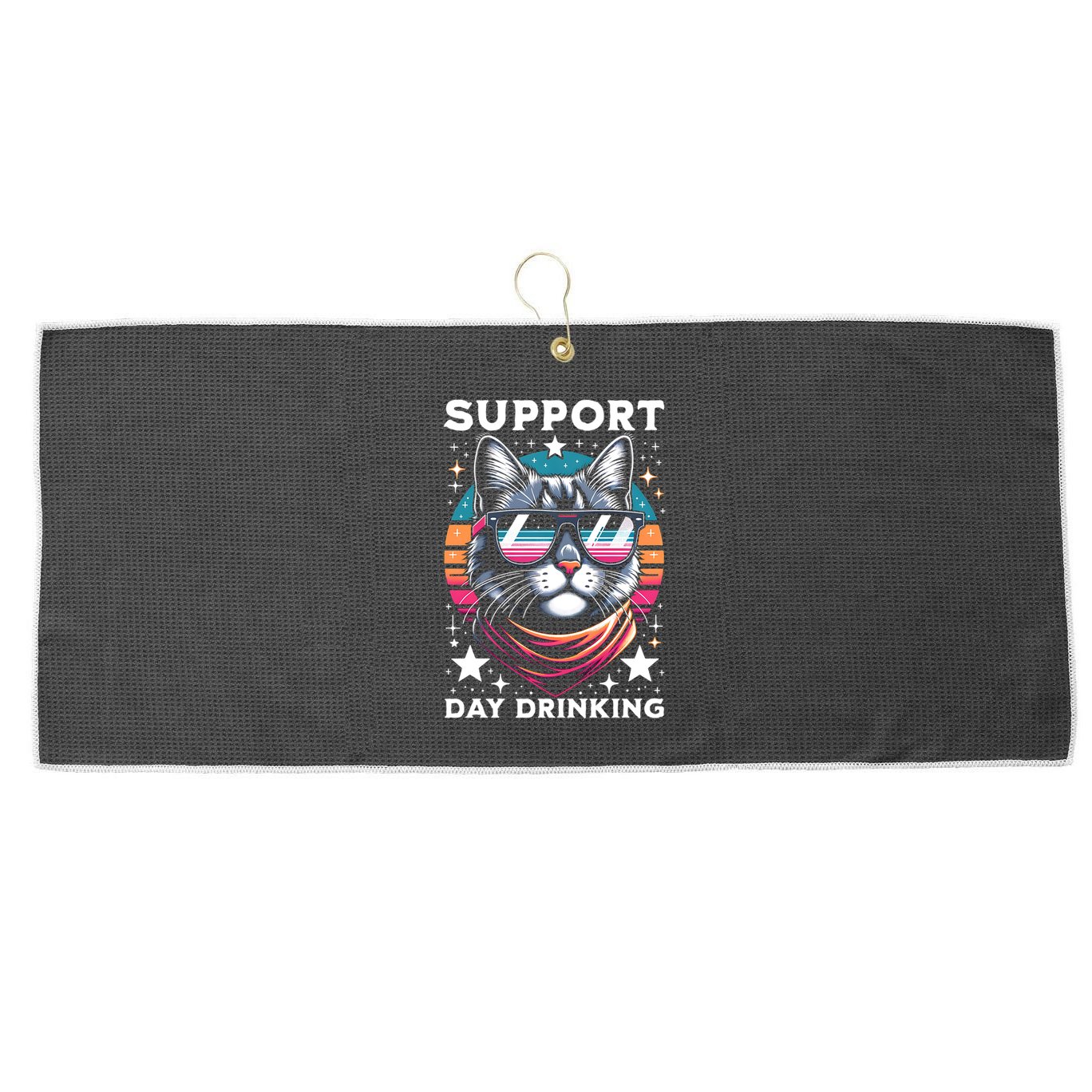 Support Day Ing Advocate Alcohol Enthusiast Cat Gift Large Microfiber Waffle Golf Towel
