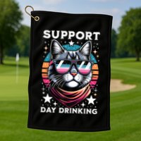 Support Day Ing Advocate Alcohol Enthusiast Cat Gift Golf Towel