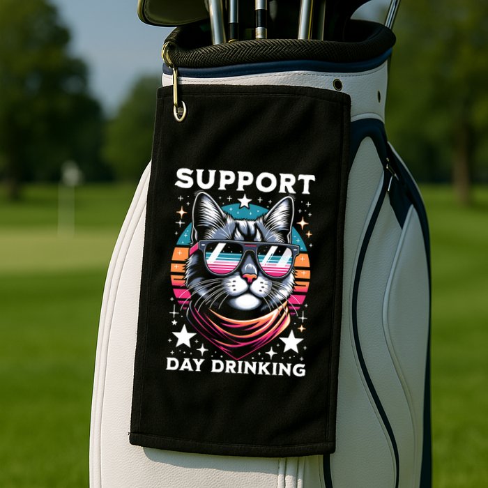 Support Day Ing Advocate Alcohol Enthusiast Cat Gift Golf Towel