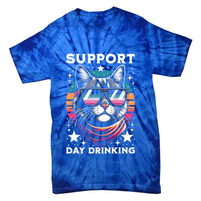 Support Day Ing Advocate Alcohol Enthusiast Cat Gift Tie-Dye T-Shirt