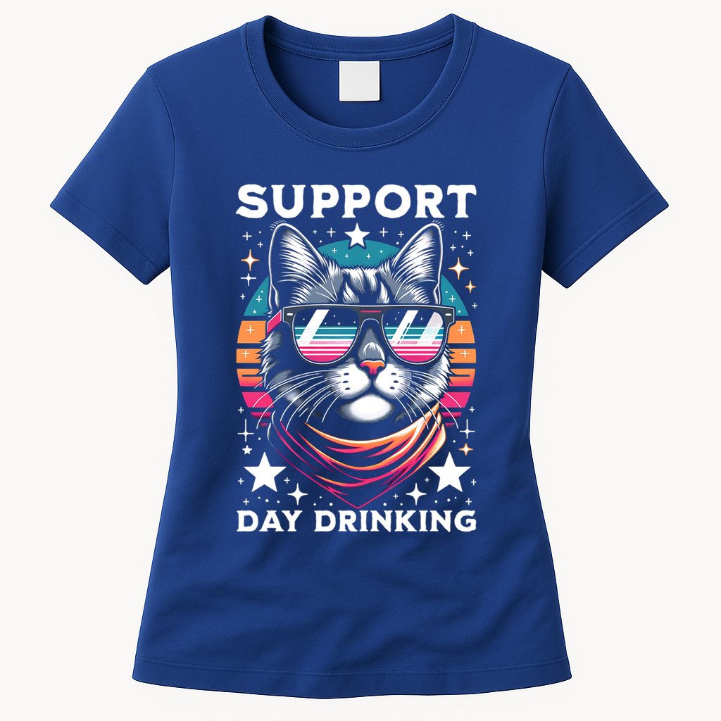 Support Day Ing Advocate Alcohol Enthusiast Cat Gift Womens T-Shirt