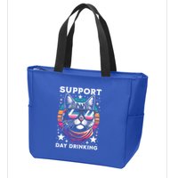 Support Day Ing Advocate Alcohol Enthusiast Cat Gift Zip Tote Bag