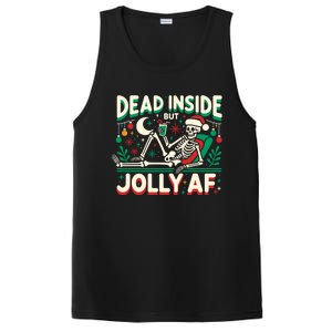 Skeleton Dead Inside But Jolly Af Gift PosiCharge Competitor Tank