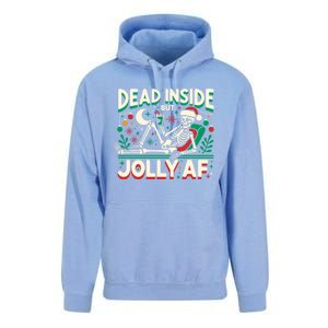 Skeleton Dead Inside But Jolly Af Gift Unisex Surf Hoodie