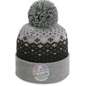 Some Days I Rock It Some Days It Rocks Me Tie Dye Skull Mom Gift The Baniff Cuffed Pom Beanie