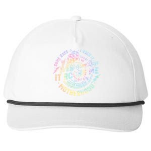 Some Days I Rock It Some Days It Rocks Me Tie Dye Skull Mom Gift Snapback Five-Panel Rope Hat