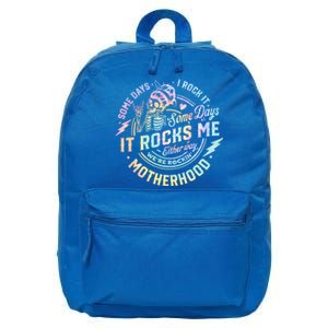 Some Days I Rock It Some Days It Rocks Me Tie Dye Skull Mom Gift 16 in Basic Backpack