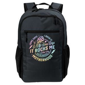 Some Days I Rock It Some Days It Rocks Me Tie Dye Skull Mom Gift Daily Commute Backpack