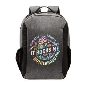 Some Days I Rock It Some Days It Rocks Me Tie Dye Skull Mom Gift Vector Backpack