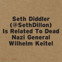 Seth Diddler Is Related To Dead Nazi General Wilhelm Keitel Cotton Canvas Backpack