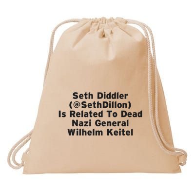 Seth Diddler Is Related To Dead Nazi General Wilhelm Keitel Drawstring Bag