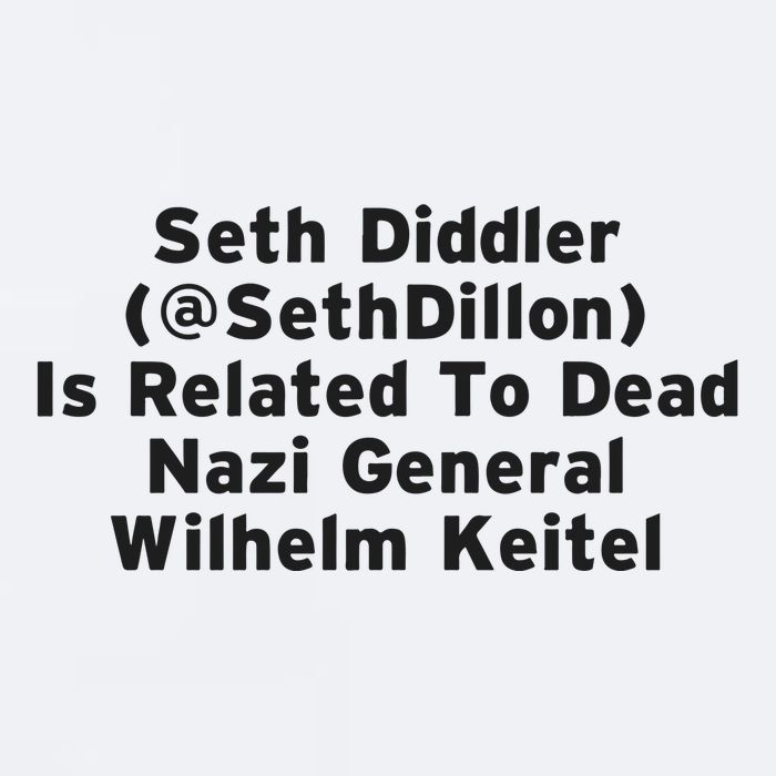 Seth Diddler Is Related To Dead Nazi General Wilhelm Keitel Sueded Cloud Jersey T-Shirt