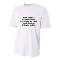 Seth Diddler Is Related To Dead Nazi General Wilhelm Keitel Youth Performance Sprint T-Shirt