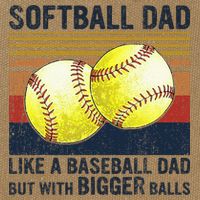 Softball Dad Just Like A Baseball Dad But With Bigger Balls Cotton Canvas Backpack