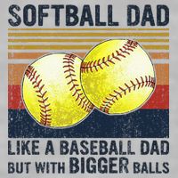 Softball Dad Just Like A Baseball Dad But With Bigger Balls Ladies PosiCharge Tri-Blend Wicking Tank