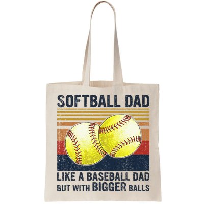 Softball Dad Just Like A Baseball Dad But With Bigger Balls Bag