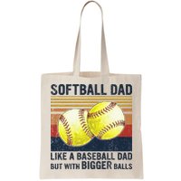 Softball Dad Just Like A Baseball Dad But With Bigger Balls Bag