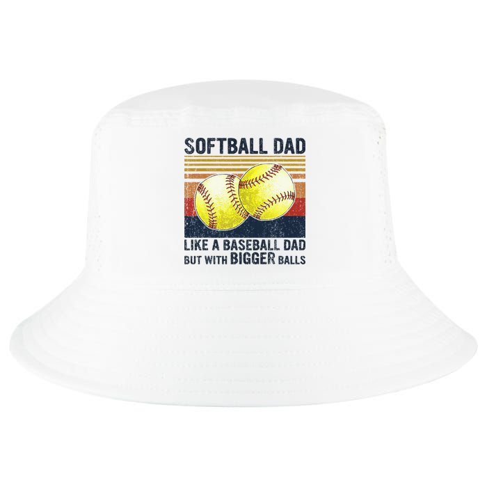 Softball Dad Just Like A Baseball Dad But With Bigger Balls Cool Comfort Performance Bucket Hat