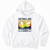 Softball Dad Just Like A Baseball Dad But With Bigger Balls Hoodie