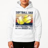 Softball Dad Just Like A Baseball Dad But With Bigger Balls Hoodie