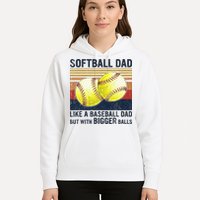 Softball Dad Just Like A Baseball Dad But With Bigger Balls Hoodie
