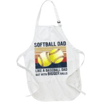 Softball Dad Just Like A Baseball Dad But With Bigger Balls Apron