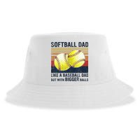 Softball Dad Just Like A Baseball Dad But With Bigger Balls Sustainable Bucket Hat