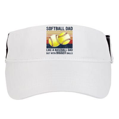 Softball Dad Just Like A Baseball Dad But With Bigger Balls Adult Drive Performance Visor