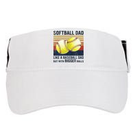 Softball Dad Just Like A Baseball Dad But With Bigger Balls Adult Drive Performance Visor