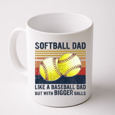 Softball Dad Just Like A Baseball Dad But With Bigger Balls Mug