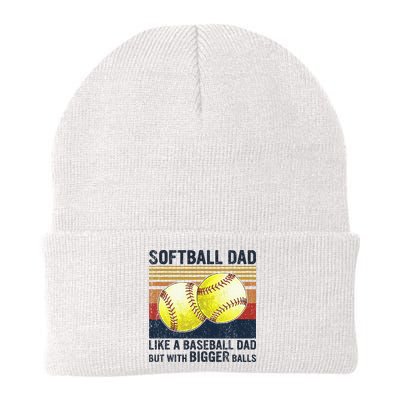 Softball Dad Just Like A Baseball Dad But With Bigger Balls Beanie