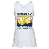 Softball Dad Just Like A Baseball Dad But With Bigger Balls Ladies Essential Flowy Tank