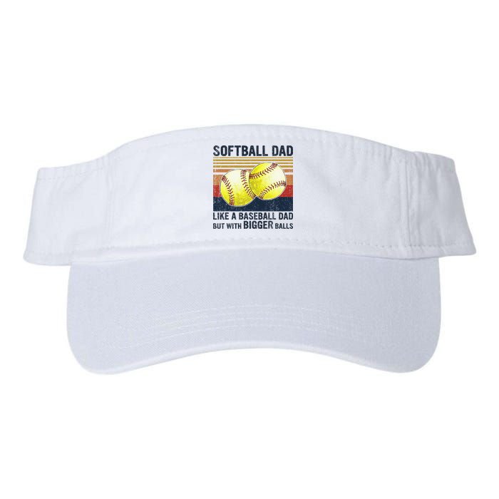 Softball Dad Just Like A Baseball Dad But With Bigger Balls Visor