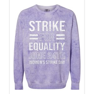 Strike Day June 24th Wear Red Equal Rights Feminist Colorblast Crewneck Sweatshirt