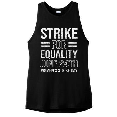 Strike Day June 24th Wear Red Equal Rights Feminist Ladies PosiCharge Tri-Blend Wicking Tank