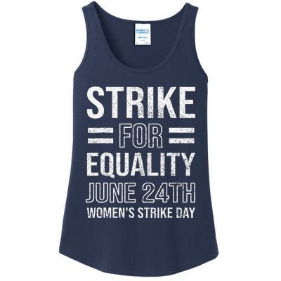 Strike Day June 24th Wear Red Equal Rights Feminist Ladies Essential Tank