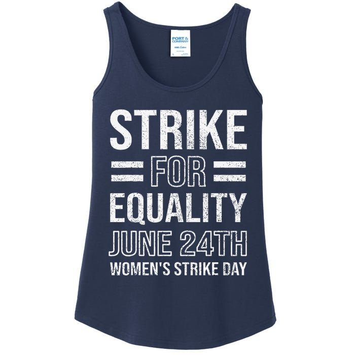 Strike Day June 24th Wear Red Equal Rights Feminist Ladies Essential Tank