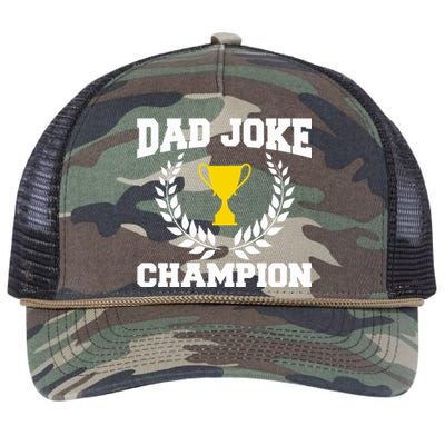 Sarcastic Dad Joke Champion Of Dad Jokes Dad Joke Champion Funny Gift Retro Rope Trucker Hat Cap