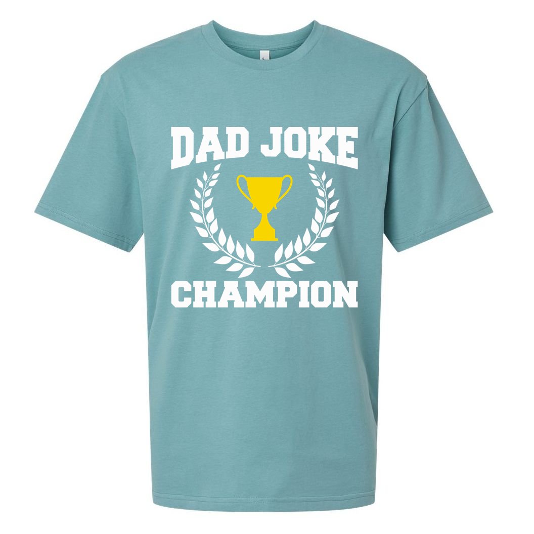 Sarcastic Dad Joke Champion Of Dad Jokes Dad Joke Champion Funny Gift Sueded Cloud Jersey T-Shirt